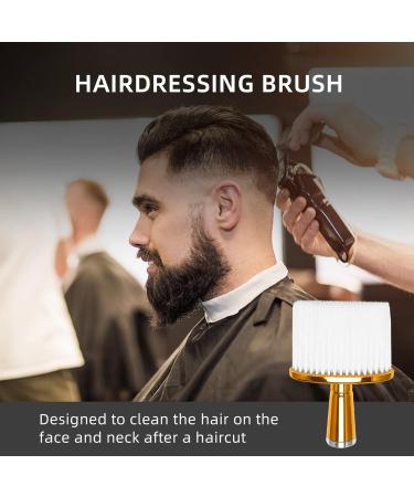 Hair Brush Neck Duster Hairdressing Hair Cutting Cleaning Brush for Barber Hairdressing Tools-Gold - Buy Online on SooperMarket.com