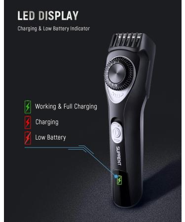 SUPRENT Beard Trimmer for Men | Adjustable Cordless Mustache Trimmer with 19 Length Settings | International Shipping Available - Buy Online on SooperMarket.com