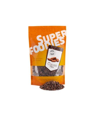 Superfoodies Raw Organic Cocoa/Cacao Nibs 250G - Made with Superior Criollo Beans Sustainably Sourced in Peru - Non-GMO 250 g (Pack of 1)