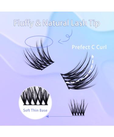 Cluster Lashes Individual Eyelashes C Curl Lash Clusters Soft and Reusable Eyelashes Individual DIY Lash Extensions 8mm 10mm 12mm 14mm by Obeyalash (Mix 8-14mix C Curl Natural-Violet) 5-WL-011 - Buy Online on SooperMarket.com