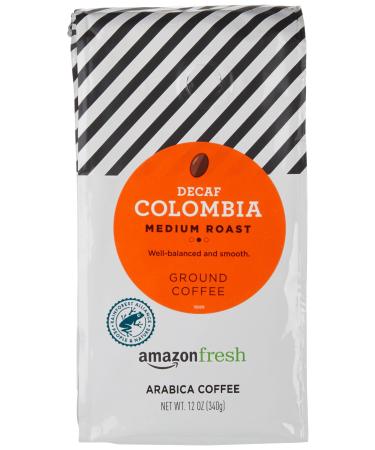 AmazonFresh Decaf Colombia Ground Coffee, Medium Roast, 12 Ounce