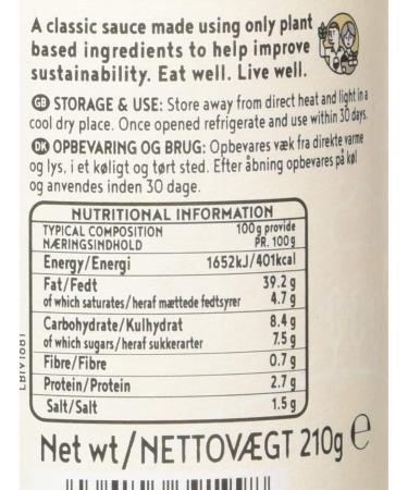 Vegan Tartare Sauce 210g - Delicious and Inspired Recipe | [Brand Name] - Buy Online on SooperMarket.com