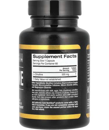 Sport L-Citrulline Kyowa Hakko Compatible With California Gold Nutrition 500 mg 60 Veggie Capsules + Bonus Pill Organizer Weekly Pill Organizer Mini - Buy Online on SooperMarket.com