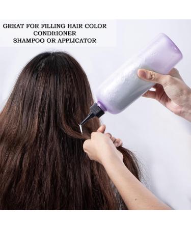 Yebeauty Clear Purple Hair Color Applicator Bottle 2 Pack - 500ml Hair Dye Bottles with Twist-On Cap for Precise Application | International Shipping Available - Buy Online on SooperMarket.com