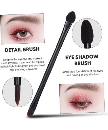 Baluue 100 Pcs Double Eye Shadow Makeup Blending Sponge Makeup Brush Eyeshadow Smudge Brush Black Plastic - Buy Online on SooperMarket.com