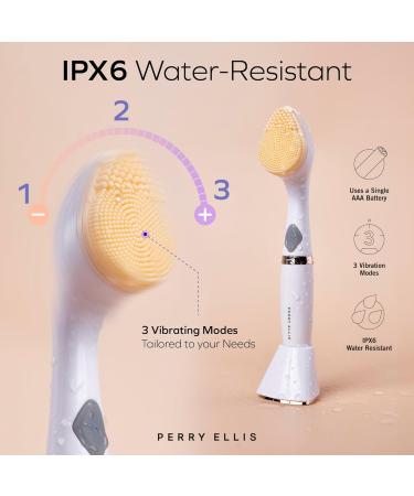 Perry Ellis 3-in-1 Massaging Beauty Brush for Women | Eye Massager & Facial Cleansing Brush | Battery Operated Skin Care Tool - 3 Modes for Makeup & Skincare - Buy Online on SooperMarket.com