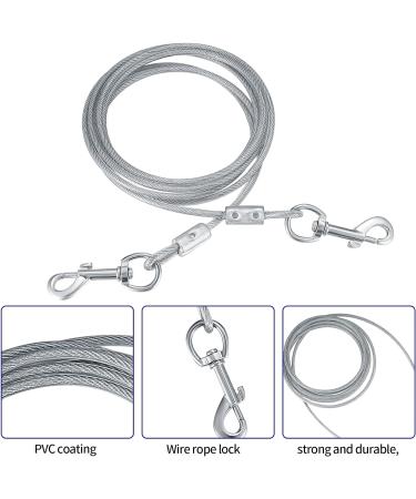 Heavy Duty Dog Stake 40cm With 3m Dog Chains for Outside Steel Spiral Dog Stake for Camping Dog Ground Spike for Outdoor Yard and Camping Puppy Pet and Medium Dogs (Up To 125 Lbs) - Buy Online on SooperMarket.com