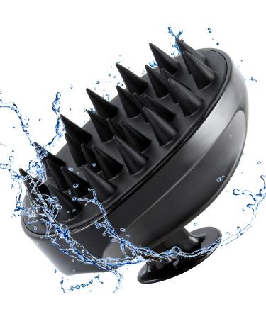 Scalp Massager Shampoo Brush, Hair Scalp Scrubber Head Massager for Stress Relax Hair Growth, Shower Hair Brush for Women Men Kids, Black