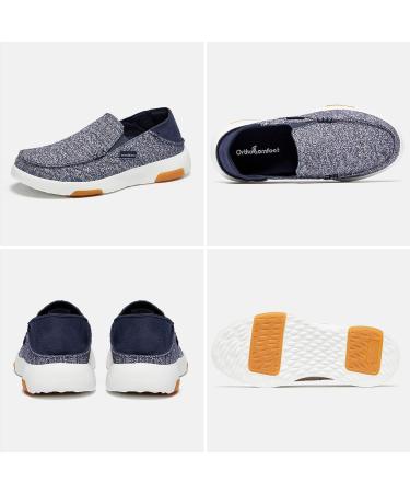 OrthoComfoot Women's Slip On Shoes with Arch Support - Plantar Fasciitis Loafers | Pain Relief Orthopedic Slippers - Light Blue, Size 8.5 W - Buy Online on SooperMarket.com