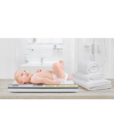 LAICA Electronic Baby Scale | Weight Lock 20g-20kg Capacity | Silver/White La166 - International Shipping Available - Buy Online on SooperMarket.com