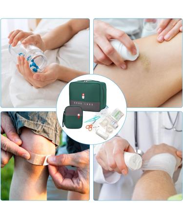 Buy Medicine Pocket Travel Pharmacy Bag - Large Capacity Waterproof First Aid Storage (2 Stk Green) | Portable Medication Organizer for Home & Travel - Buy Online on SooperMarket.com