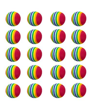 Scott Edward Air Golf Practice Balls, Bright Multicolor and Lightweight Sponge Ball, 20 Pieces, Golf Training Indoor and Outdoor, for Backyard Hitting Mat, Soft for Children, Pets Red