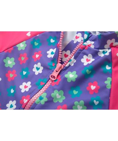 BONVERANO Baby Girls Long-Sleeve Swimsuit | UPF 50+ Sun Protection | Purple | 6-9 Months - Buy Online on SooperMarket.com