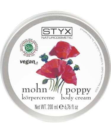 STYX Poppy Body Cream 200ml - Nourishing Moisturizer for Soft Skin | International Shipping - Buy Online on SooperMarket.com