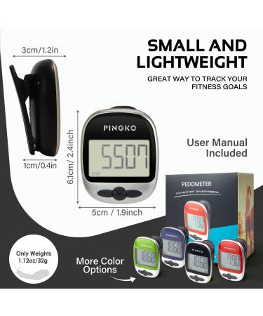 PINGKO Portable Sport Pedometer - Track Steps, Distance, Calories - Fitness Tracker (Black) - Buy Online on SooperMarket.com