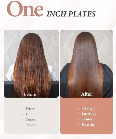 Buy ANWA Titanium 1 Inch Flat Iron Hair Straightener - 2 in 1 Curler 3D Floating Plates Professional Ionic Design Double Voltage - International Shipping Available - Buy Online on SooperMarket.com