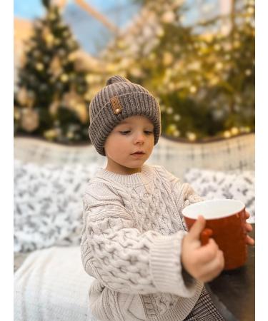 Volunboy Baby Oversized Knit Sweater | Crewneck Knitted Top 2-3 Years | Off-white - Buy Online on SooperMarket.com