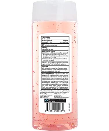 Amazon Basics Pink Grapefruit Body Wash with 2% Salicylic Acid - Acne Treatment, 8.5 oz (4-Pack) - Dermatologist Tested - Buy Online on SooperMarket.com