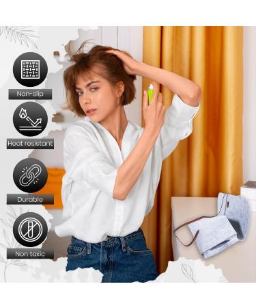 Glamza Hair Straightener Mat & Pouch - Made from Heat Resistant Safety Felt - Ideal for Home & Travel (Light Grey (Pouchy)) - Buy Online on SooperMarket.com