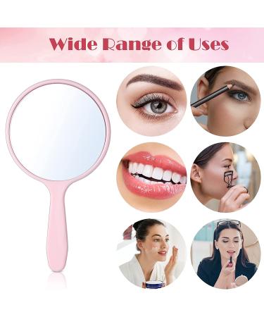 25-Piece Portable Handheld Hand Mirror Set for Women & Girls - Compact Round Mirror for Travel, Camping, Daily Use - White, Pink, Black, Blue, Green - Buy Online on SooperMarket.com