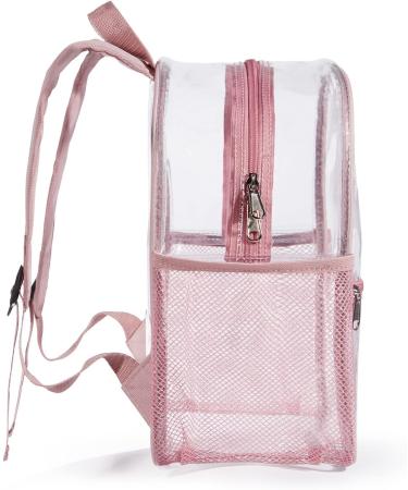 Mini Clear Stadium Approved Backpack 12x12x6 - Rose Gold for Women & Girls - Buy Online on SooperMarket.com