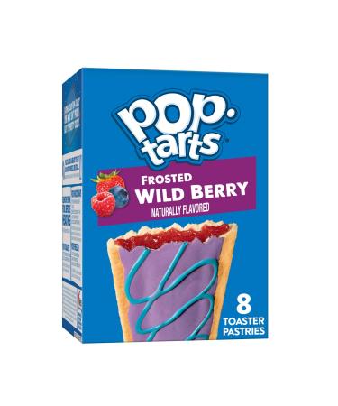 Pop-Tarts Toaster Pastries, Breakfast Foods, Kids Snacks, Frosted Wild Berry, 13.5oz Box (8 Pop-Tarts) NEW-Wild Berry