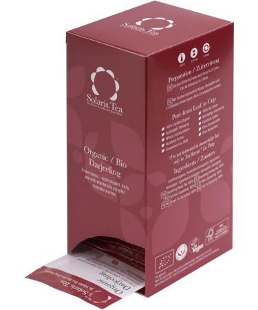 Solaris Tea - Organic Darjeeling Tea | 100% Organic Whole Leaf Tea | Certified Vegan | 40x Biodegradable Stitched Teabags (1 x 60 g) - Buy Online on SooperMarket.com