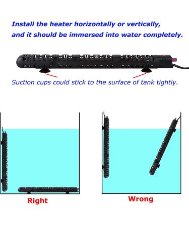 300W 500W Aquarium Heater | Auto Thermostat Submersible | Durable Quartz Glass | 500 W Fish Tank Heater | 3 Suckers | Saltwater Freshwater 50-90 Gallon - Buy Online on SooperMarket.com