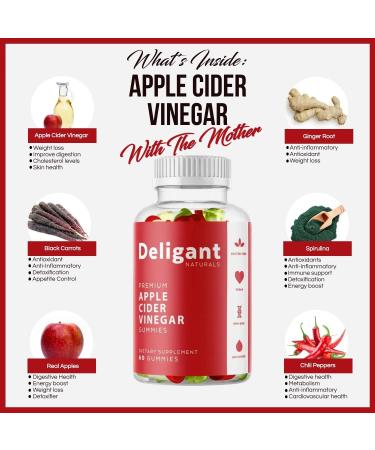 Apple Cider Vinegar Gummies with The Mother & Ginger Root - 6in1 Formula - 30 Day Supply - Buy Online on SooperMarket.com