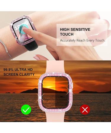 WINGLE 6-Pack Bling Crystal Diamond Apple Watch Case 44mm with Screen Protector for Apple Watch Series SE 6 5 4 - Buy Online on SooperMarket.com