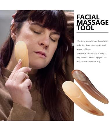 Buy FRCOLOR Ox Horn Gua Sha Stone Massage Tools - 2pcs Scraper Set for Facial & Body Relief | International Shipping - Buy Online on SooperMarket.com