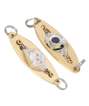 2Pcs Fishing LED Lure Fishing Lure Light Eye Shape Artificial Flashing Light Lure Underwater Lure Lamp