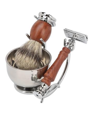 Shaving Bowl and Brush Set - Retro Alloy Beard Brush Cream Brush Stand & Soap for Men | Premium Shaving Accessories - Buy Online on SooperMarket.com