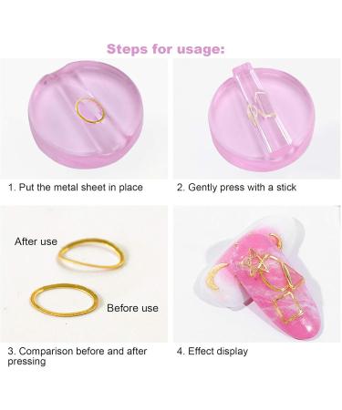 Buy Nail Art Minted Form Metal Frame - 2 Pieces Nail Metal Curve Making Kit for Stamping & Decorating - Buy Online on SooperMarket.com