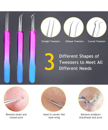 Layhou 10PCS Stainless steel Acne Removal Kit Blackhead Remover 10pcs Multicolor - Buy Online on SooperMarket.com