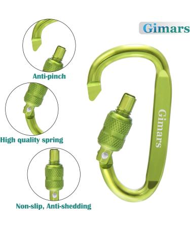 Gimars 10-Piece 6cm Mini Carabiner Set with Screw Cap - Colorful Hooks for Camping Fishing Hiking & Travel - Durable and Versatile Carabiners - Buy Online on SooperMarket.com