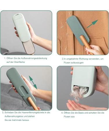 Eco-Friendly Cat Hair Remover Brush | Reusable Lint Removal Tool for Clothing & Pet Hair - Green - Buy Online on SooperMarket.com