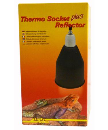 Lucky Reptile Thermo Socket + Reflector large "black" porcelain socket with reflector and protective grille 1 piece (1 pack)