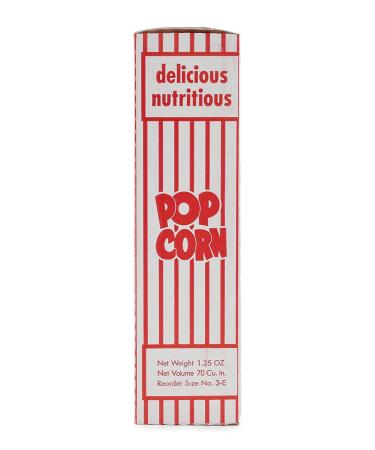 Snappy Popcorn 3-E Red & White Close Top Popcorn Boxes 1.25 Oz - 100 Count | Pack of 1 - Buy Online on SooperMarket.com