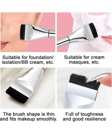 Teksome Foundation Makeup Brush - Flat Head Concealer Foundation Brush Smooth Application Makeup Tool for Travel Business Trip Home Dormitory - Buy Online on SooperMarket.com