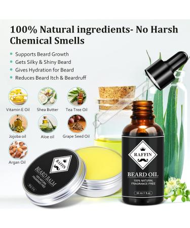 Beard Growth Kit with Derma Roller, Oil, Balm, Comb - Perfect Gift for Men - Fathers Gifts for Dad - Buy Online on SooperMarket.com
