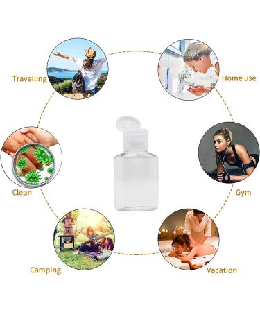 Vinsencoo 50 Pcs 1oz Mini Plastic Empty Bottles with Flip Cap - Portable Travel Size for Hand Sanitizer, Shampoo, Conditioner - Reusable - Baby Shower, Wedding Party Favors - Buy Online on SooperMarket.com