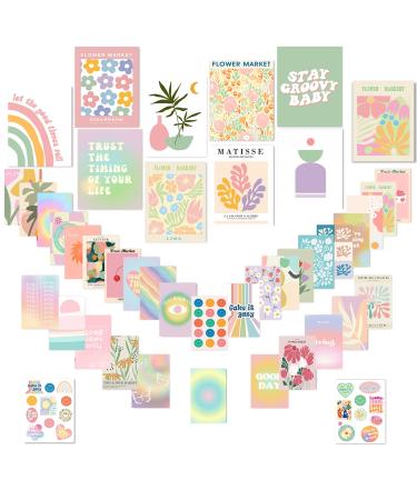 MeleBase Danish Pastel Room Decor 70PC Danish Pastel Wall Collage Kit  Danish Pastel Aesthetic Posters 8x10 in& 4x6 inch Teen Girls Pastel Wall Decor Aesthetic Collage Kit (Danish Pastel)