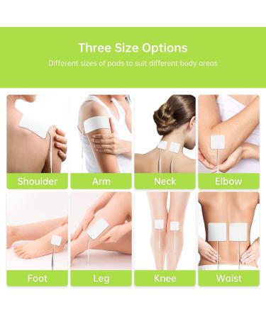 30-Pack TENS Unit Replacement Pads Set with Holder - Compatible with AUVON TENS 7000 EMS Machine - Reusable, Self-Adhesive Electrodes in Multiple Sizes (Latex-Free) - Buy Online on SooperMarket.com