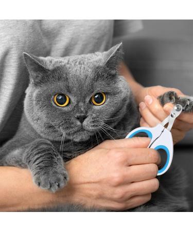 Tinkber 2-Pack Cat Nail Clippers - Stainless Steel Round Pet Nail Shears for Cats Puppies & Small Dogs - Blue & Orange - Buy Online on SooperMarket.com