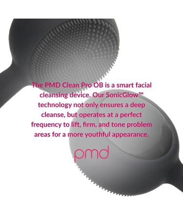 PMD Clean Pro OB: Silicone Brush & Obsidian Gemstone Massager for Clear, Youthful Skin - SonicGlow Vibration - Waterproof - Buy Online on SooperMarket.com