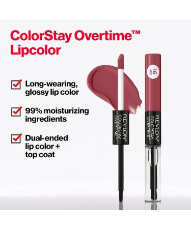 REVLON PROFESSIONAL Colorstay Overtime Lipcolor 370 Everlasting Rum - 2ml Brown | Long-Lasting Liquid Lipstick | International Shipping Available - Buy Online on SooperMarket.com