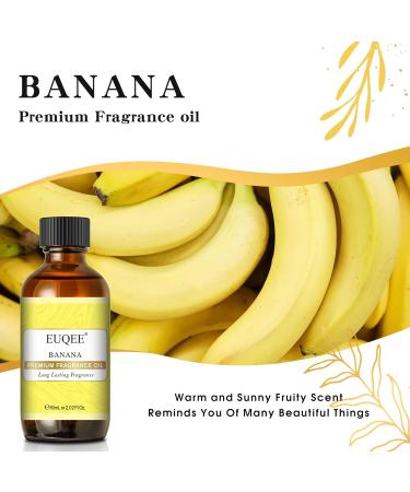 EUQEE Banana Fragrance Oil 60ml - Premium Aromatherapy Essential Oil for Diffusers & Candle Making - Buy Online on SooperMarket.com