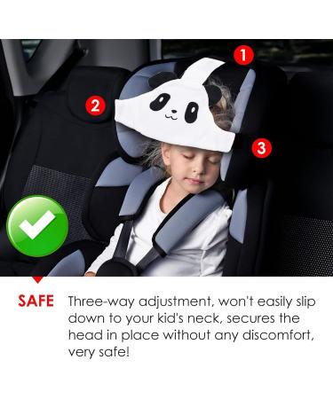 Baby Carseat Head Support Strap - Neck Protection Belt for Toddler & Infant | Safe Car Seat Headrest Band for Sleep Positioner (White) - Buy Online on SooperMarket.com