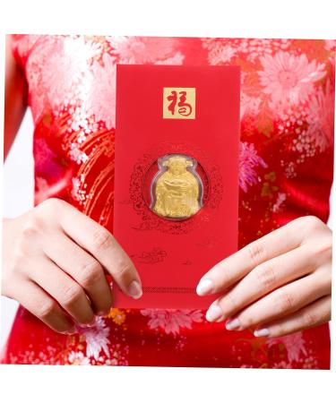 Didiseaon 18 Pcs Red Envelope Wedding Hongbao Lucky Money Envelopes Red Money Packets Chinese Lai See Wedding Gift Card Red Packet for New Year New Year Items Christmas Imitation Gold Leaf - Buy Online on SooperMarket.com